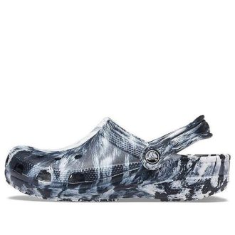 Crocs Beach Marble Unisex Black White Sandals “Black White” 206867-103