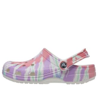 Crocs Classic clog Pattern Crocs Flat Heel Sports Colorful Blue Sandals 205453-6SN