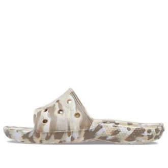 Crocs Classic Marbled Sandals “White Brown” 206879-2Y3