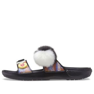 Crocs Classic Soft Sole Cozy Flat Heel Sports Slippers Unisex Black 207403-001