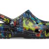 Crocs Classic Tie Dye Pattern Crocs Beach Unisex Denim Blue Sandals 205453-4SW