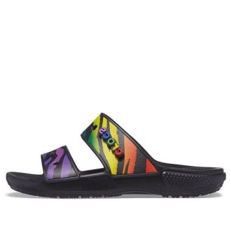 Crocs Classic Wear-Resistant Non-Slip Sports Slippers Unisex Black 207346-0C4