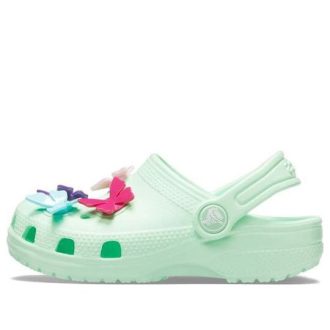 Crocs (GS) Classic Butterfly Charm Clogs “Mint” 206179-3TI