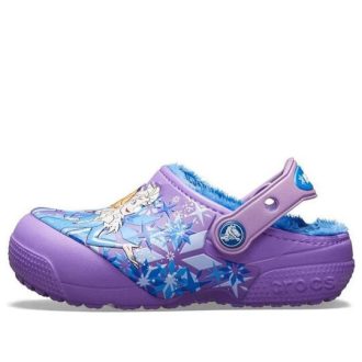 Crocs (GS) Fun Lab Lined Frozen Clogs “Purple Blue” 205292-510