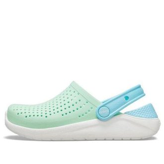 Crocs (GS) LiteRide Clogs “Neo Mint White” 205964-3TM