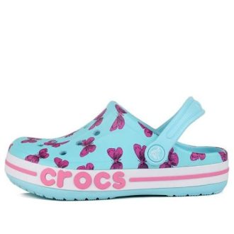 Crocs (PS) 4 Printing Outdoor Flat Heel Beach Sports Blue Sandals 206178-4O9