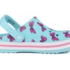Crocs (PS) 4 Printing Outdoor Flat Heel Beach Sports Blue Sandals 206178-4O9