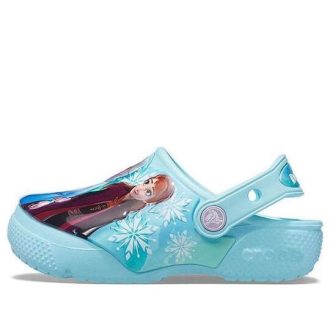 Crocs (PS) Frozen Printing Outdoor Flat Heel Sports Blue Sandals 207078-4O9
