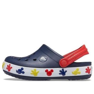 Crocs (PS) Mickey Outdoor Flat Heel Sports Deep Blue Sandals 207077-410