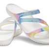 Crocs (WMNS) Swiftwater Crocs Casual Multi-Color Tie Dye Sandals “White” 206894-928